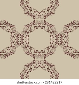 Seamless background with ornament. Wallpaper pattern. Vector illustration