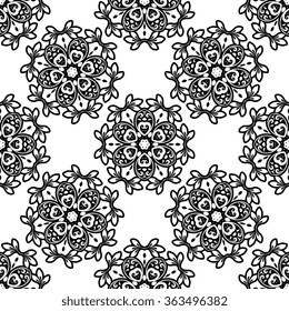 Seamless background with ornament. Wallpaper pattern