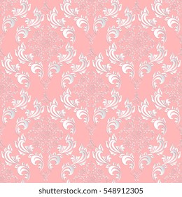 Seamless background with ornament. Wallpaper pattern. Pattern with 3D elements