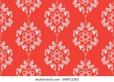 Seamless background with ornament. Wallpaper pattern. Pattern with 3D elements