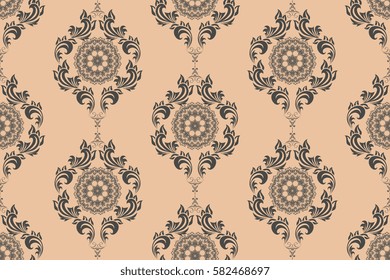 Seamless background with ornament. Wallpaper pattern