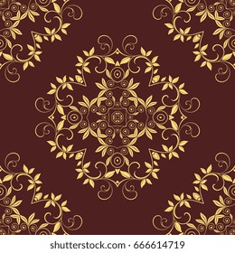Seamless background with ornament. Wallpaper pattern