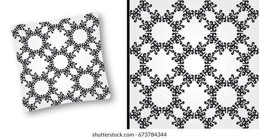 Seamless background with ornament. Wallpaper pattern. Creative illustration template. For wallpaper, pillows, surface, textile, decor