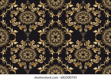 Seamless background with ornament. Wallpaper pattern