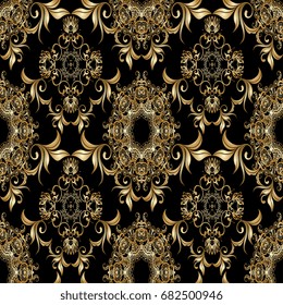 Seamless background with ornament. Wallpaper pattern