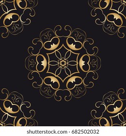 Seamless background with ornament. Wallpaper pattern