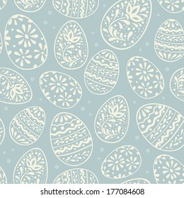 Seamless background from ornamental easter eggs