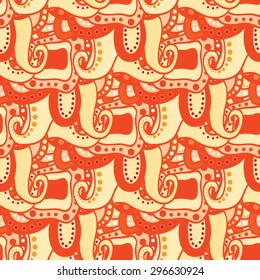 Seamless background with ornaments. Vector illustration.