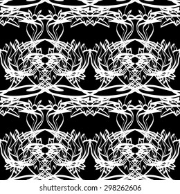 Seamless background with ornaments. Vector illustration.