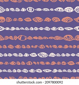 Seamless background of outlines decorative abstract stones