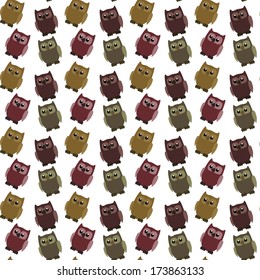 seamless background with owls