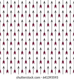 Seamless background from painted hunting arrows. Pattern.