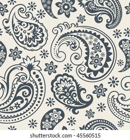 Seamless background from a paisley ornament, Fashionable modern wallpaper or textile