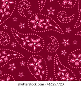 Seamless background. Paisley pattern. Indian cucumber. Oriental decorative ornament