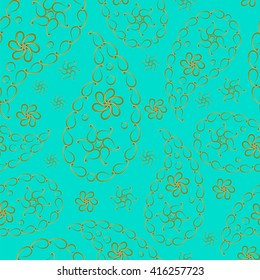 Seamless background. Paisley pattern. Indian cucumber. Oriental decorative ornament