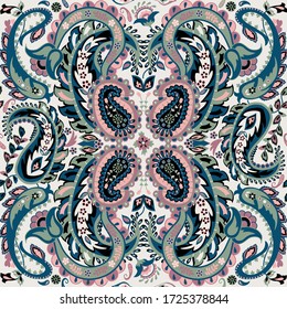 seamless background with paisley, vector design for paper, fabric