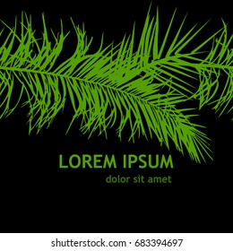 Seamless background with palm leaves. Vector