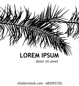 Seamless background with palm leaves. Vector