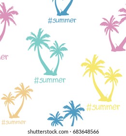 Seamless background with palm trees. #summer 