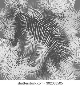 Seamless background palm trees. Vector