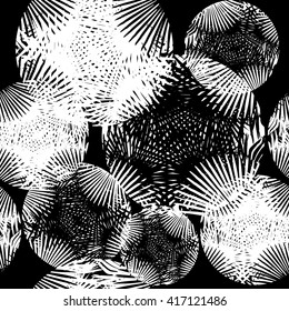 Seamless background palm trees. Vector