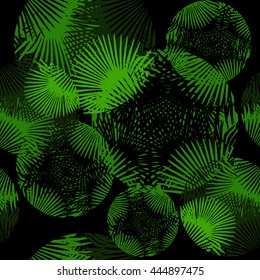 Seamless background palm trees. Vector