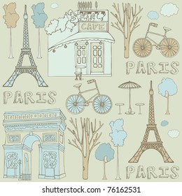 seamless background with Paris