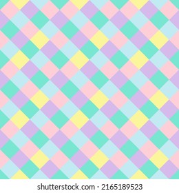 Seamless background with pastel tones rhombus pattern