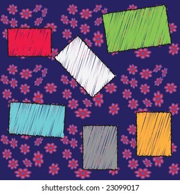 Seamless background with patches. Vector illustration