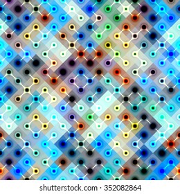 Seamless background pattern. Abstract blue geometric pattern.