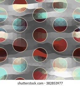 Seamless background pattern. Abstract circles geometric pattern.