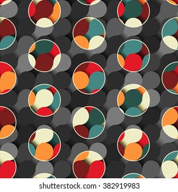 Seamless background pattern. Abstract circles geometric pattern.