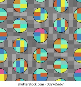 Seamless background pattern. Abstract circles geometric pattern.