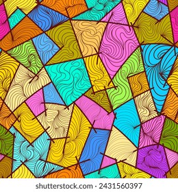 seamless background pattern Abstract colorful irregular vector art for 2024 festival