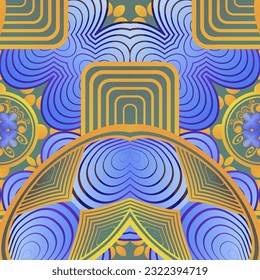 Seamless background pattern. Abstract decorative geometric pattern. Vector illustration.