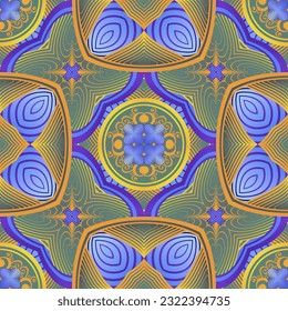 Seamless background pattern. Abstract decorative geometric pattern. Vector illustration.