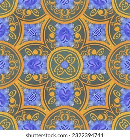 Seamless background pattern. Abstract decorative geometric pattern. Vector illustration.