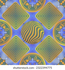 Seamless background pattern. Abstract decorative geometric pattern. Vector illustration.