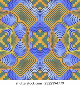 Nahtloses Hintergrundmuster. Abstrakte dekorative geometrische Muster. Vektorgrafik.