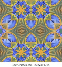 Seamless background pattern. Abstract decorative geometric pattern. Vector illustration.