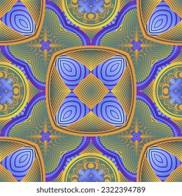 Seamless background pattern. Abstract decorative geometric pattern. Vector illustration.