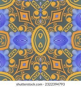 Seamless background pattern. Abstract decorative geometric pattern. Vector illustration.