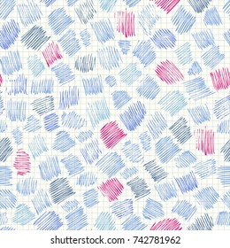Seamless background pattern. Abstract doodlies pattern on paper surface.