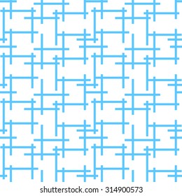Seamless background pattern with abstract endless blue net maze looking like crossword intersections. Vector illustration eps 10