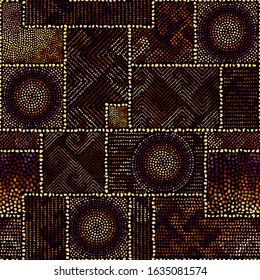 Seamless background pattern. Abstract ethnic tribal pattern. Vector image.