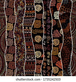 Seamless background pattern. Abstract ethnic tribal pattern. Vector image