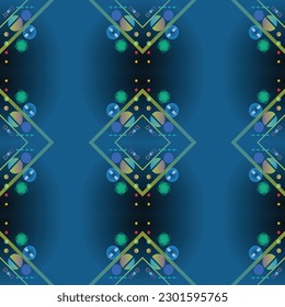 Seamless background pattern. Abstract geometric pattern with rhombus and turquoise blue colors.
