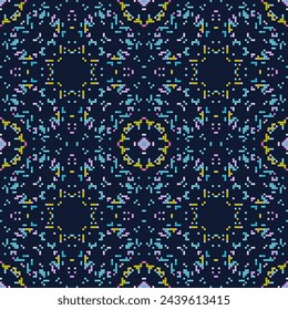 Seamless background pattern. Abstract geometrical pattern with hand drawn decorative elements. Print with ethnic, folk, traditional motifs. 