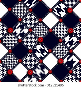 Seamless background pattern. Abstract hound-tooth geometric pattern. 