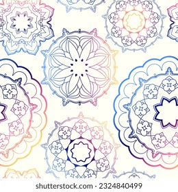 Seamless background pattern. Abstract Mandala ornament. Vector image